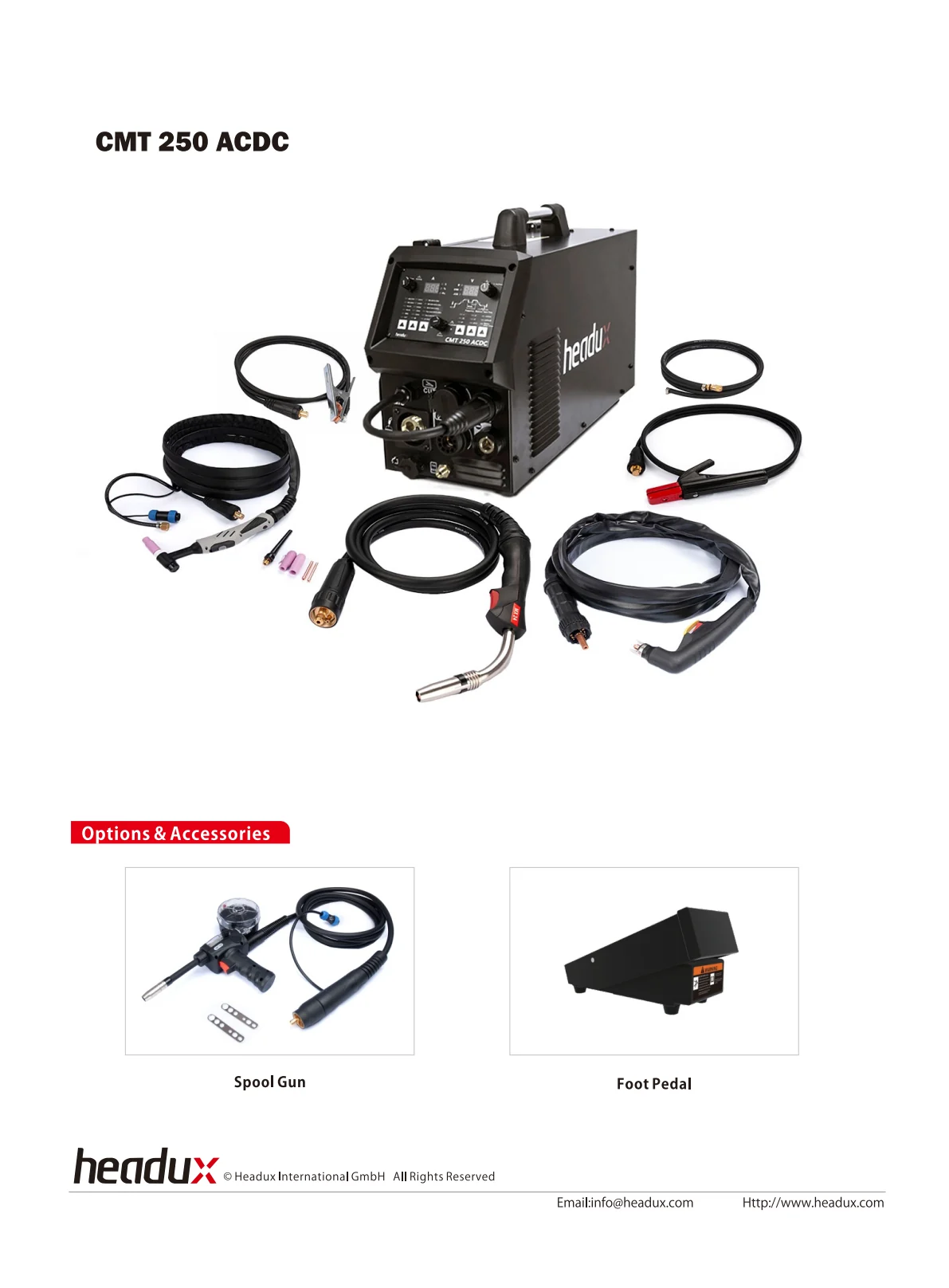 CMT 250 ACDC Product Catalogue - page 4 of 4