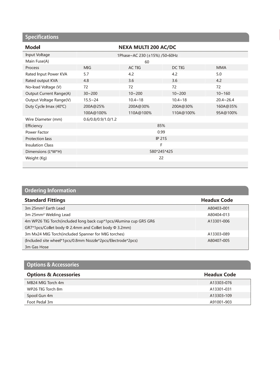 HEADUX NEXA Series Product Catalogue - page 6 of 8