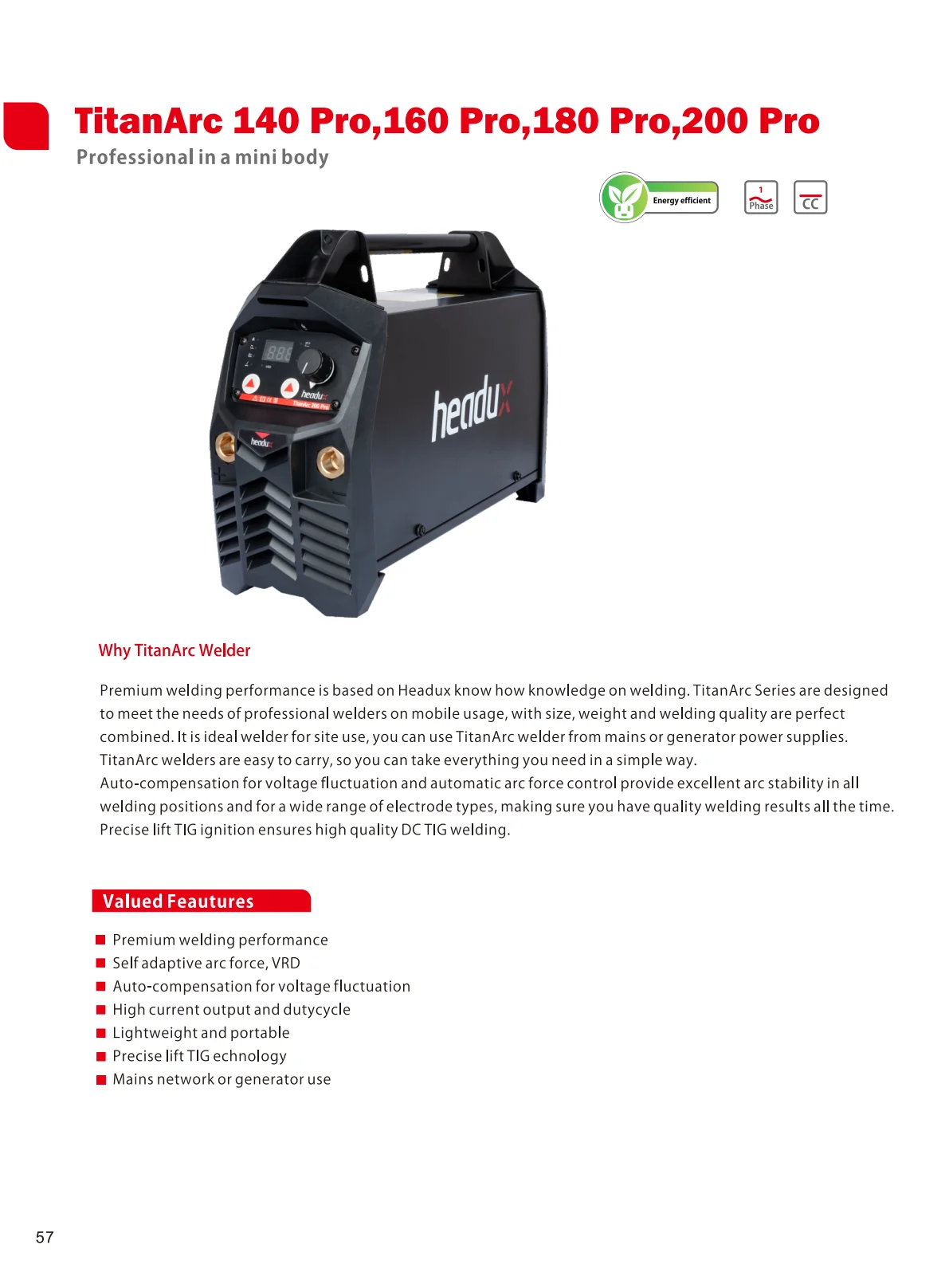 Cover of TitanArc 140 Pro,160 Pro,180 Pro,200 Pro Product Catalogue