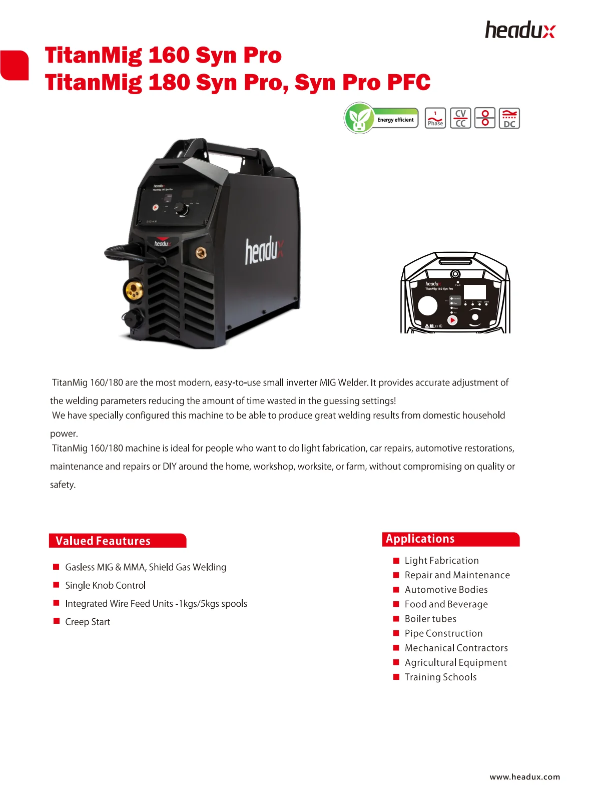 Cover of TitanMig 160 Syn Pro Product Catalogue