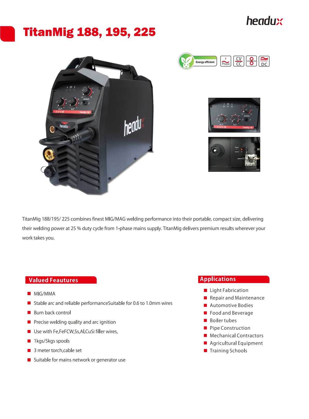 Cover of TitanMig 188/195/225 Product Catalogue