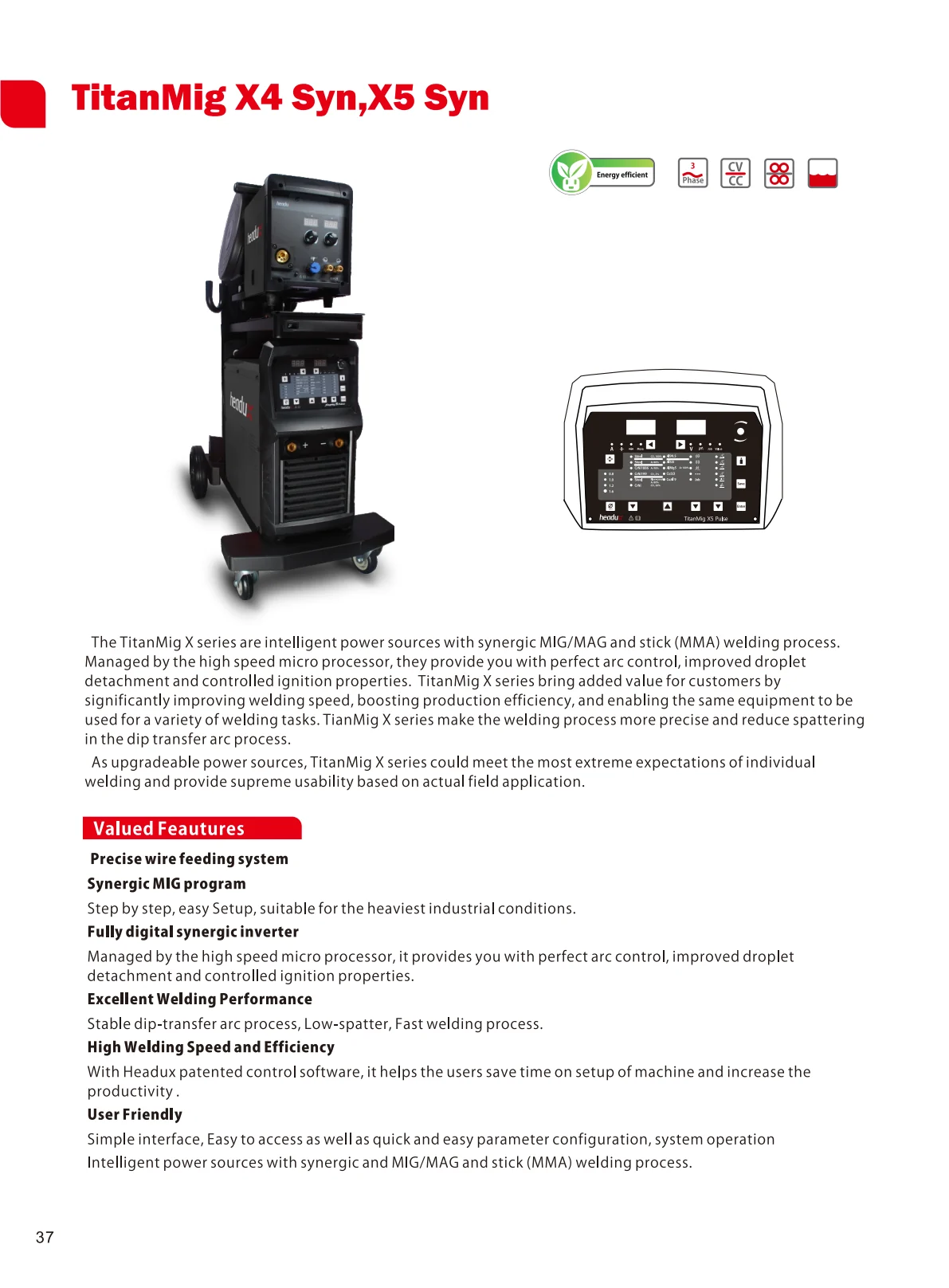 Cover of TitanMig X4 Syn,X5 Syn Product Catalogue