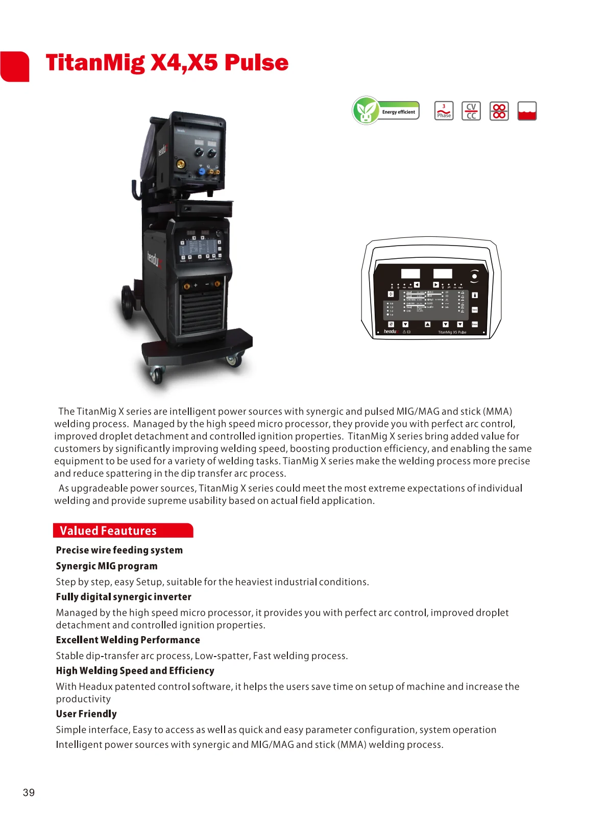 Cover of TitanMig X4,X5 Pulse Product Catalogue