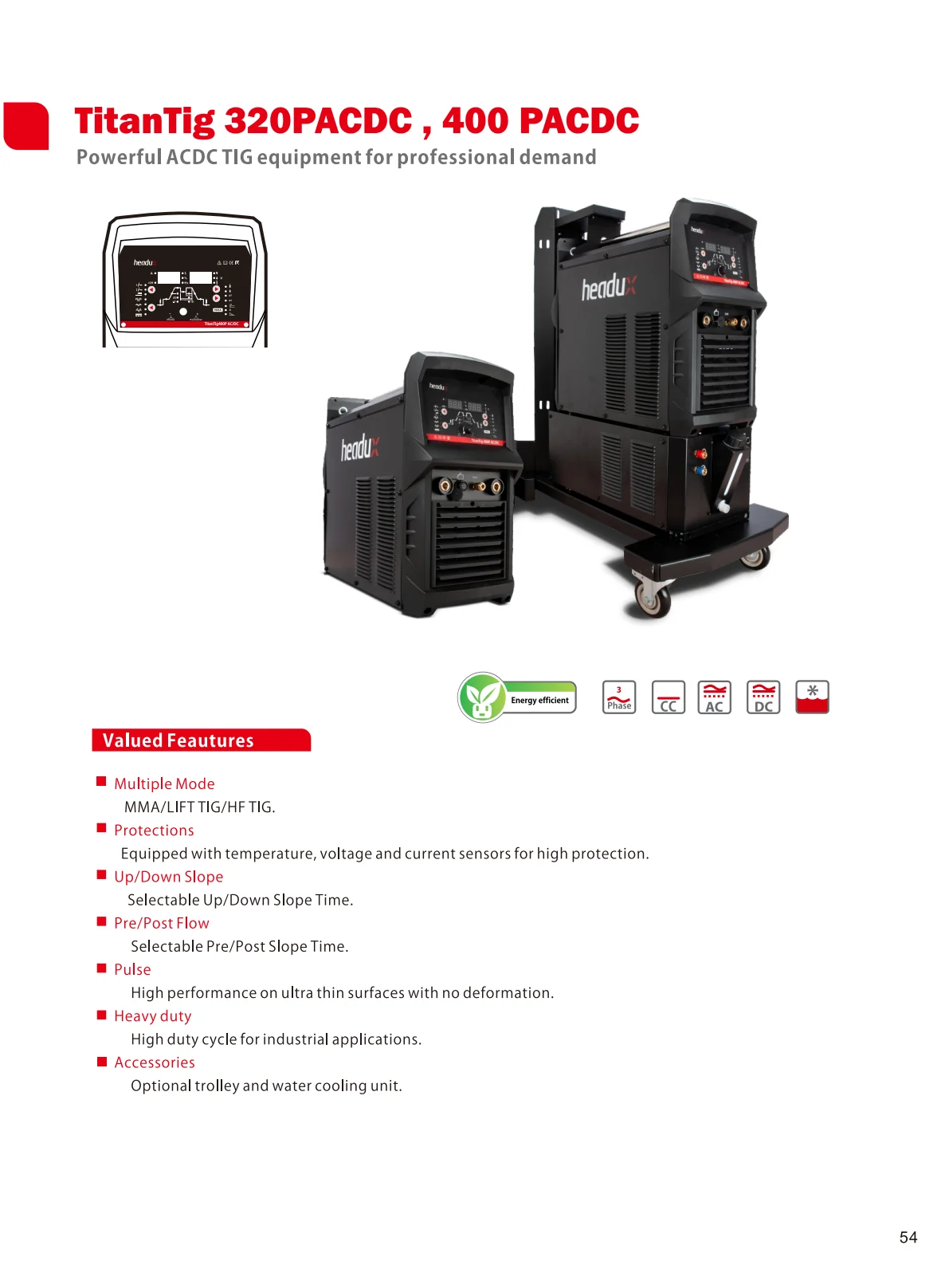 Cover of TitanTig 320PACDC , 400 PACDC Product Catalogue