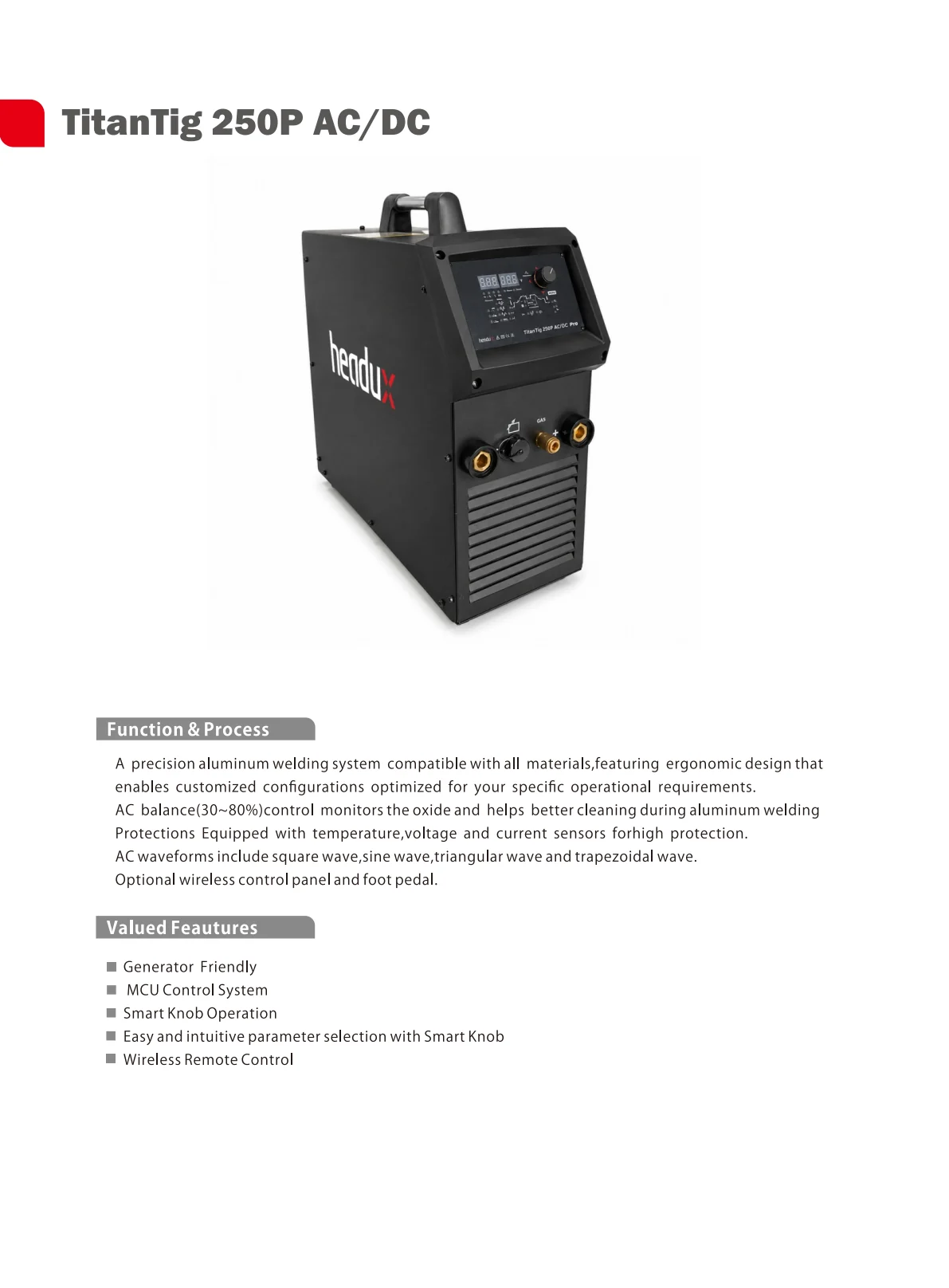 Cover of TitanTig250P ACDC Product Catalogue